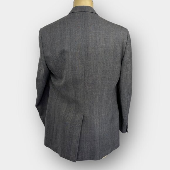 Sid Landen Benchmark Men’s 2‑Piece Gray Wool Suit 44L (Fits 44 Long) 38x31 Pleat - Picture 3 of 16